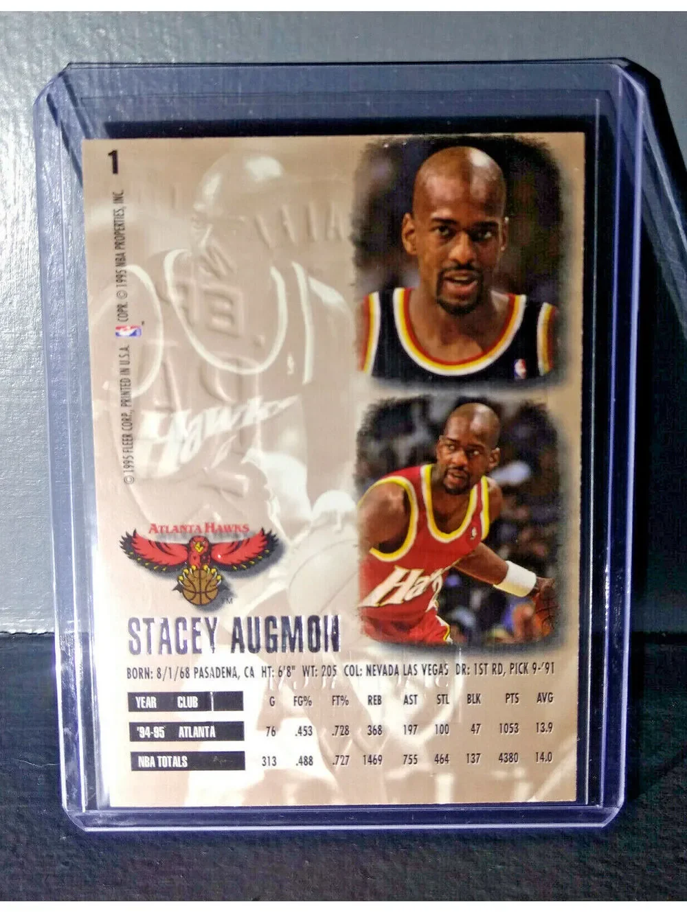 1995-96 Stacey Augmon Fleer Ultra Gold Medallion #1 Basketball Card